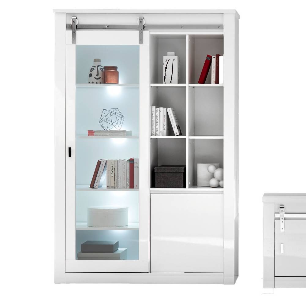 Fernseher Schrankwand Melvyno 200 cm hoch 43 cm tief (zweiteilig)