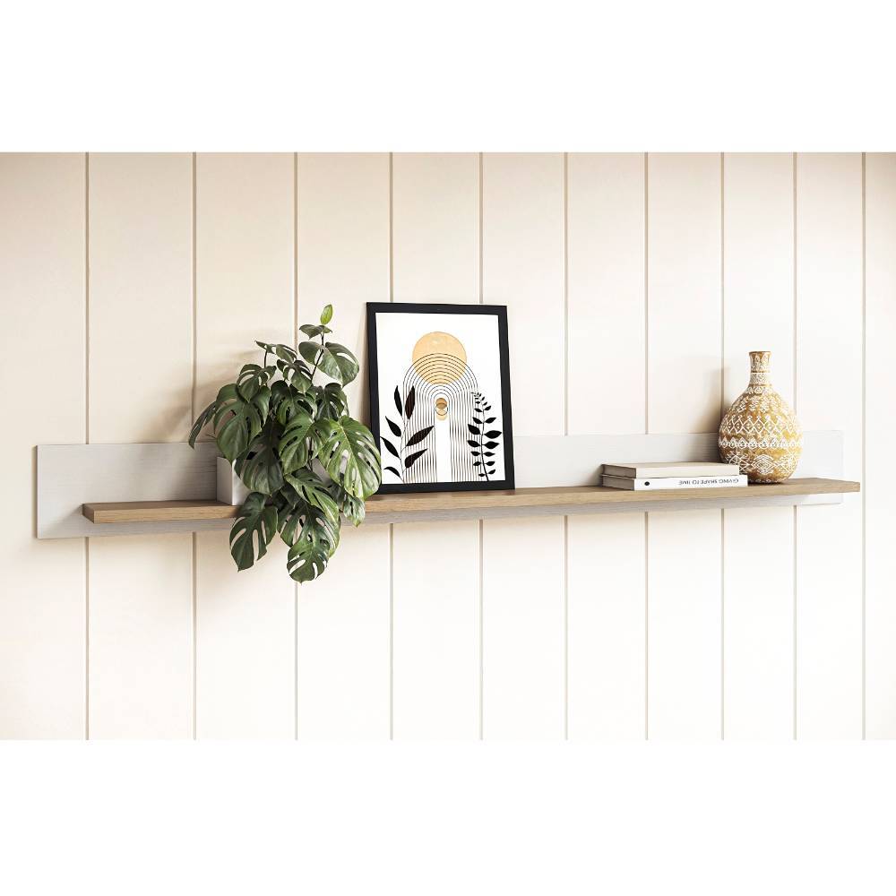 Wohnzimmer Anbauwand Labrassa im Skandi Design 251 cm breit (dreiteilig)