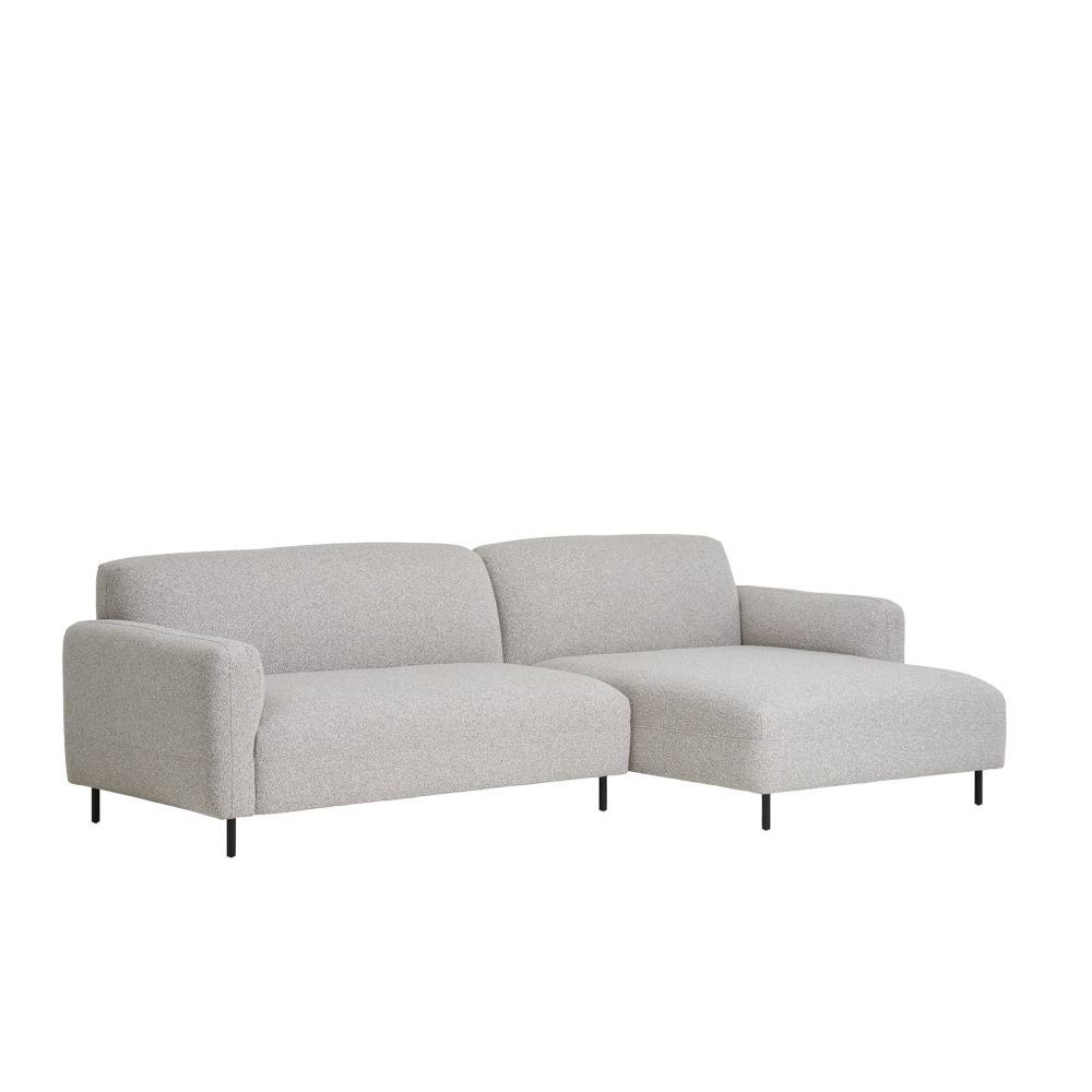 Ecksofa Candeloco in modernem Design aus Boucle Stoff