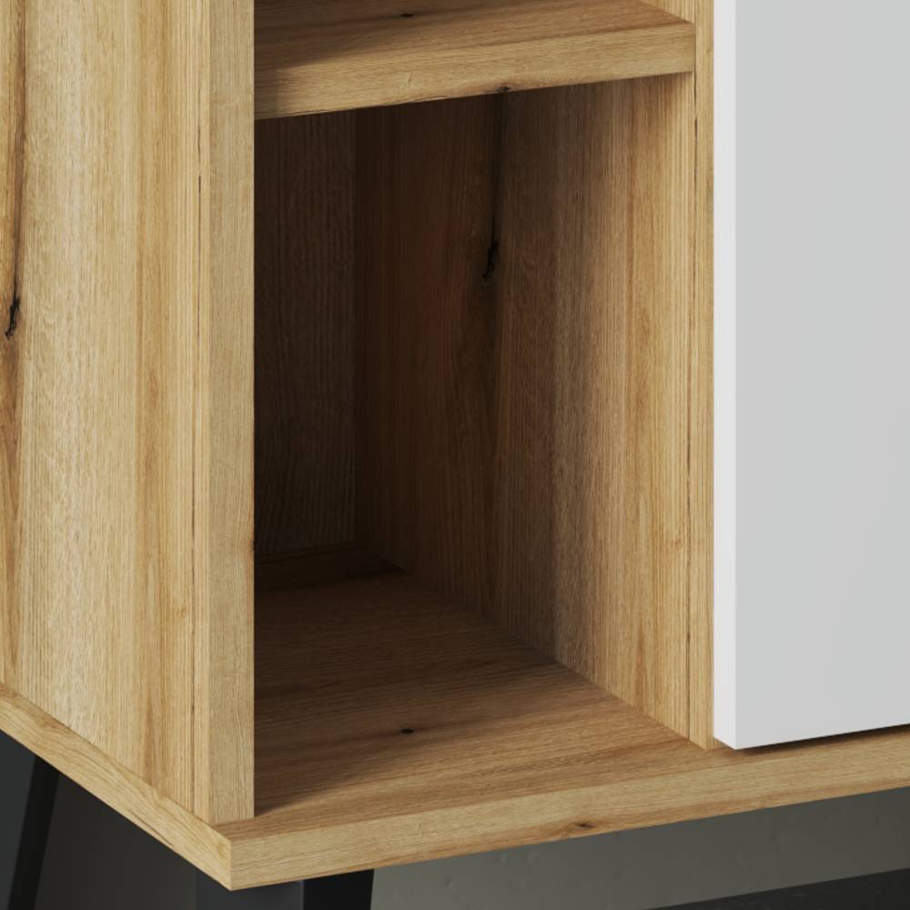 Beistellschrank Bad Zyret mit drei offenen Fächern 90 cm hoch