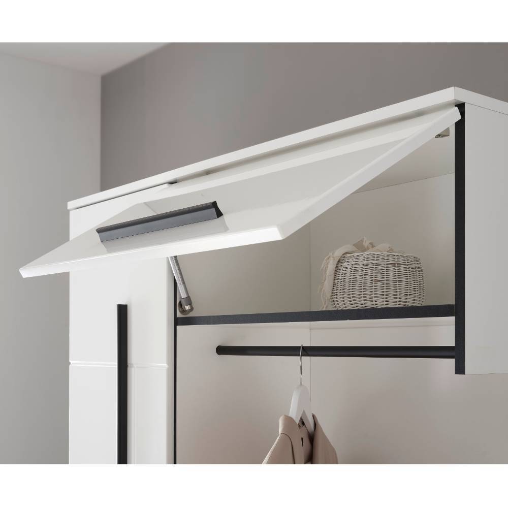 Kompakt Garderobe Fricossa inklusive einer Sitzpolster Auflage mit 4 Kleiderhaken