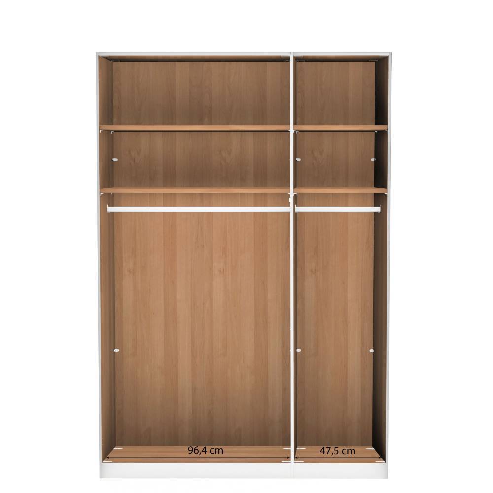 Moderner Schlafzimmerschrank Merkur mit Drehtüren 149 cm breit