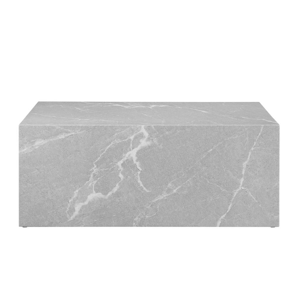 Wohnzimmertisch Yamescoa in Marmor Optik 90 cm breit
