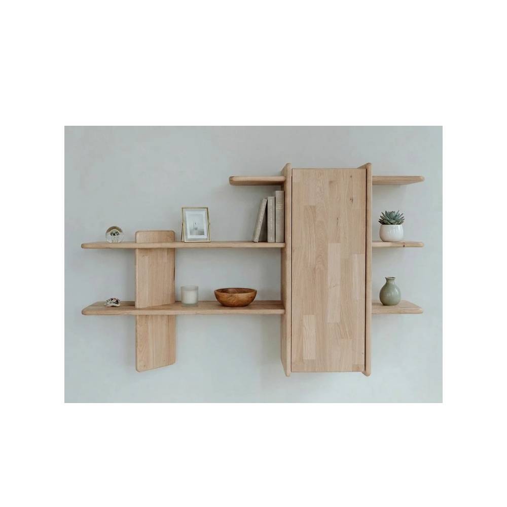 Skandi Design Regal Castlon aus Eiche Massivholz gebleicht