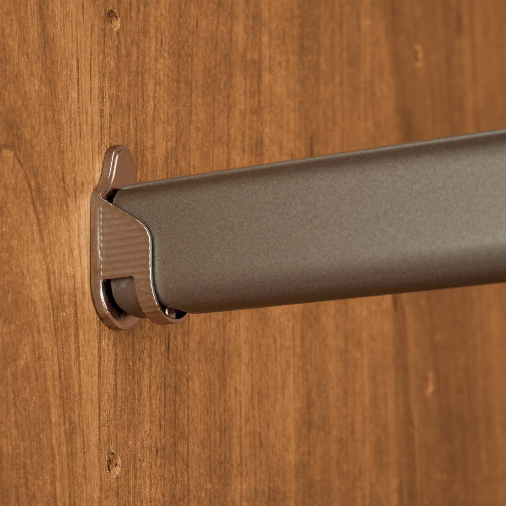 Moderner Kleiderschrank Merkur mit Drehtüren in Eiche Bianco & Dunkelbraun
