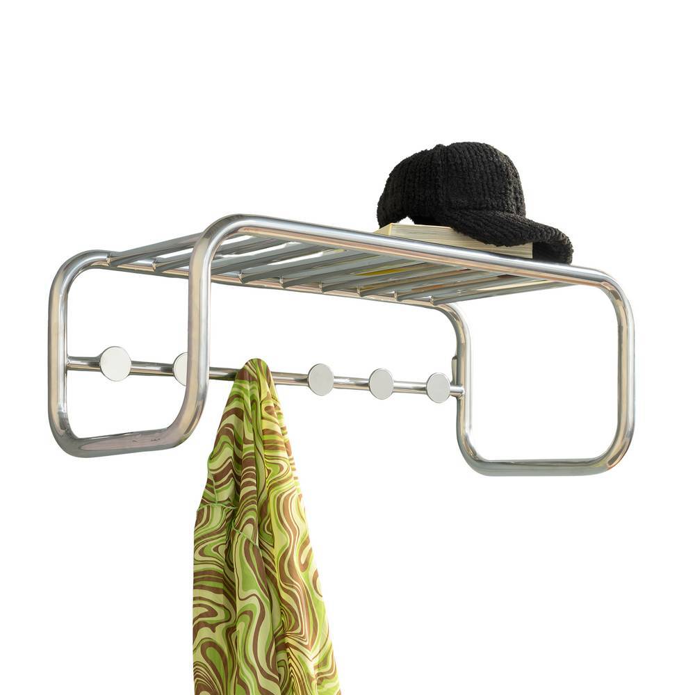 Retrostil Wandgarderobe Finigrano aus Stahl verchromt