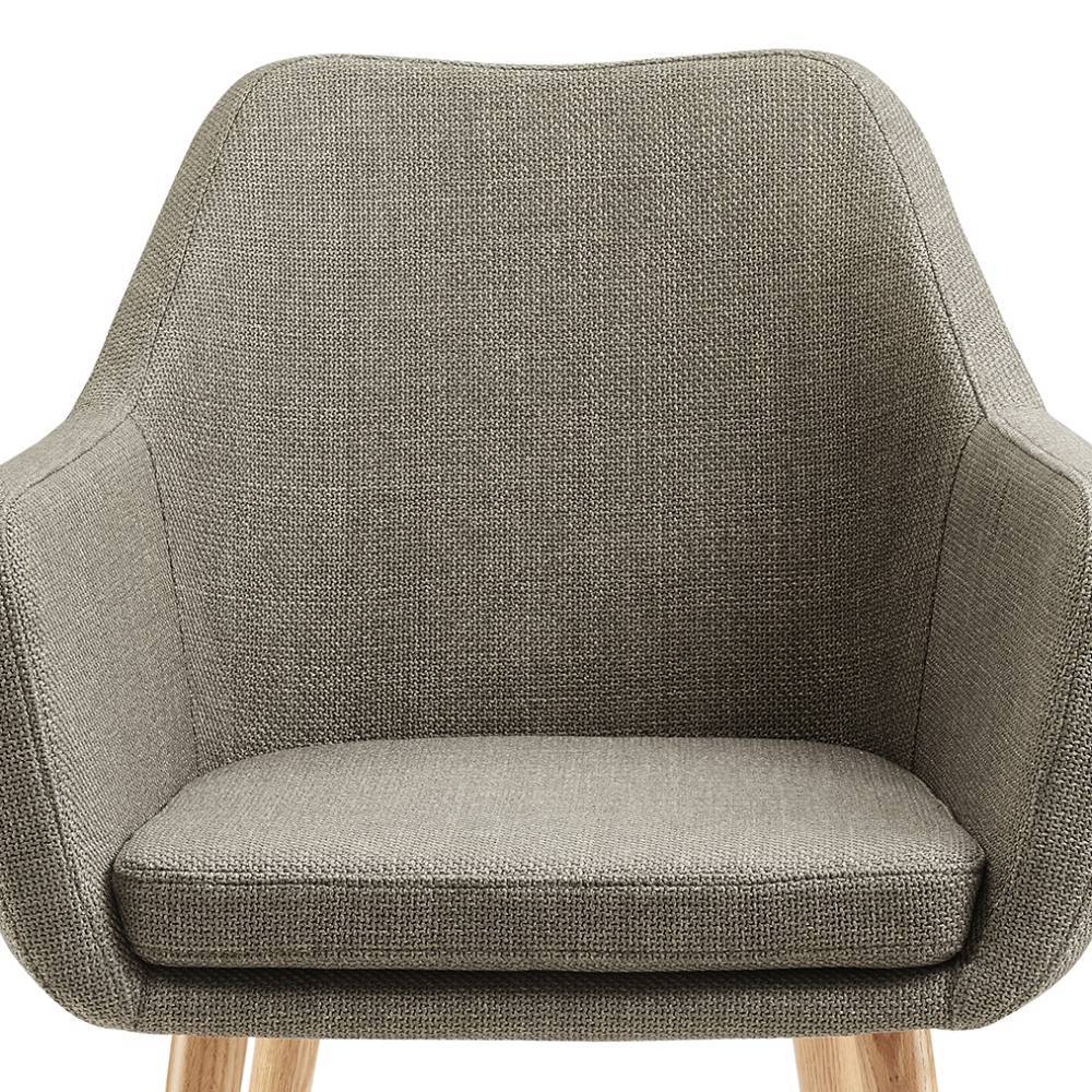 Esszimmerarmlehnstuhl Lida aus Strukturstoff im Skandi Design