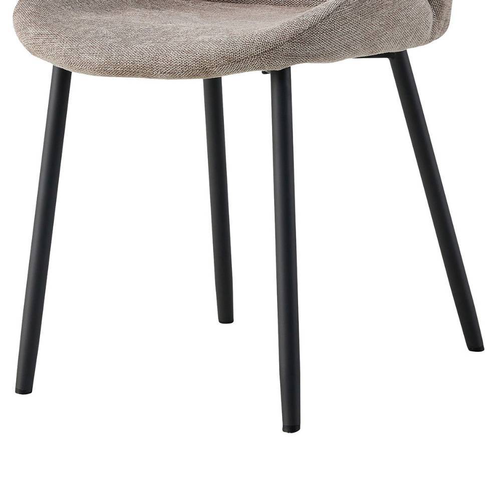 Polsterstuhl Jimothy aus Webstoff im Skandi Design (2er Set)