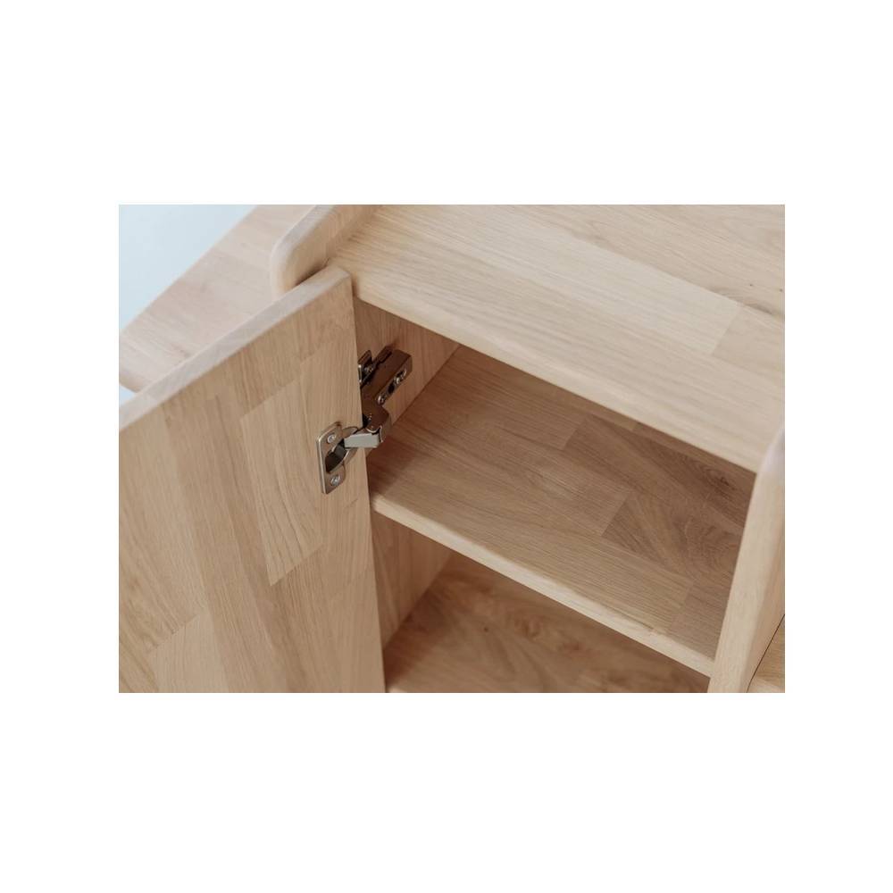 Skandi Design Regal Castlon aus Eiche Massivholz gebleicht