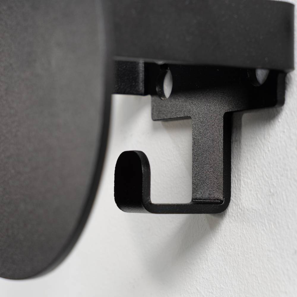 Metall Wandhaken Glanco in Schwarz pulverbeschichtet