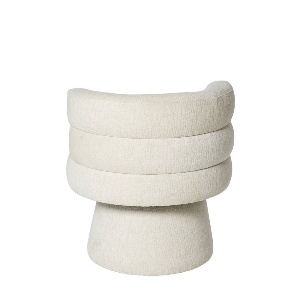 Designersessel Zyreano aus Boucle Stoff drehbar