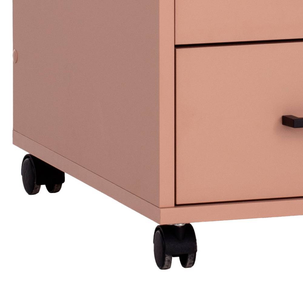 Bürorollcontainer Memba in Apricot mit drei Schubladen