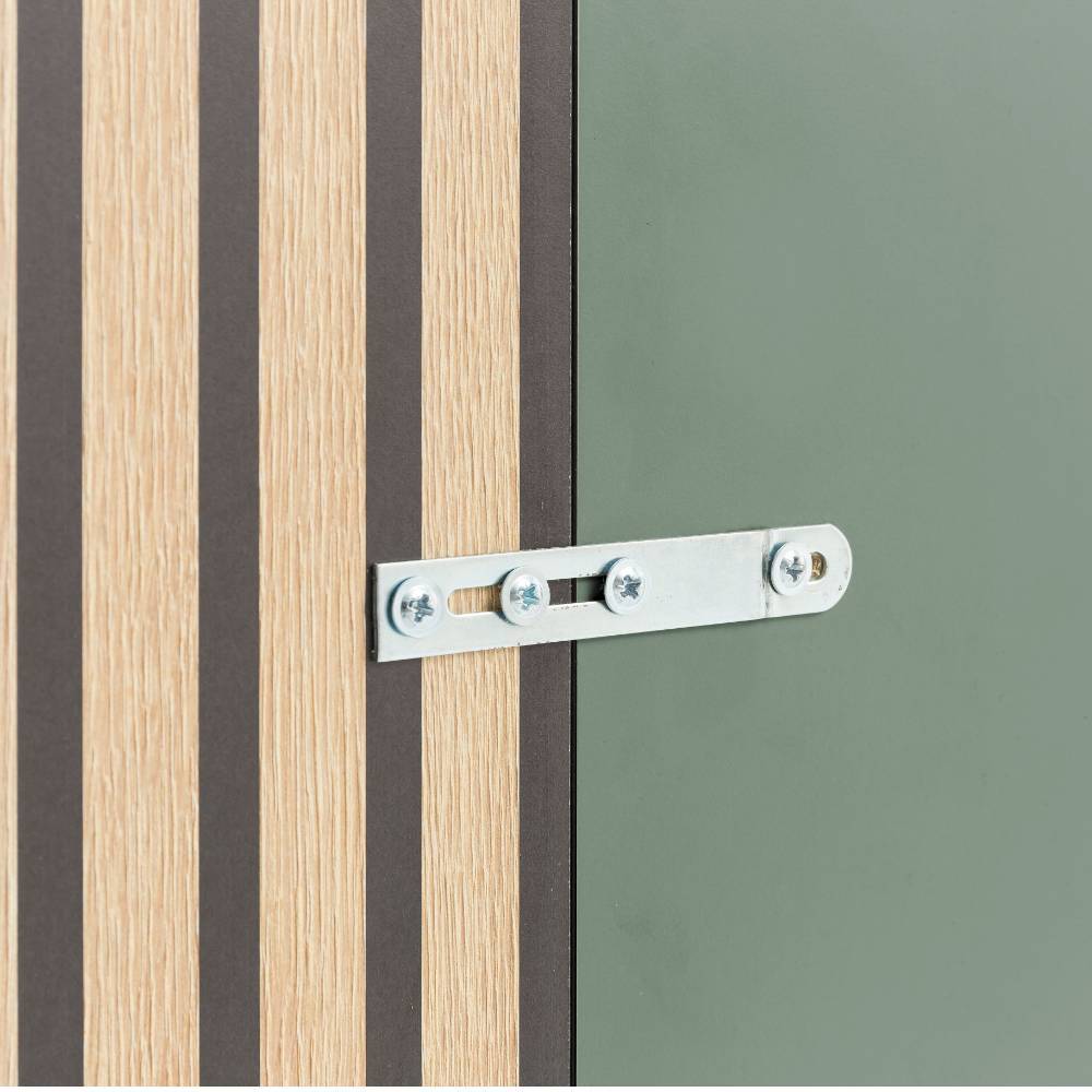 Wandgarderobe Jawalio in Paneeloptik mit 16 Kleiderhaken (zweiteilig)