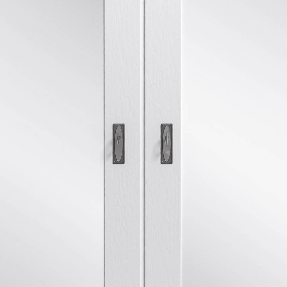 Drehtürenkleiderschrank Bazna mit Spiegel im Landhausstil