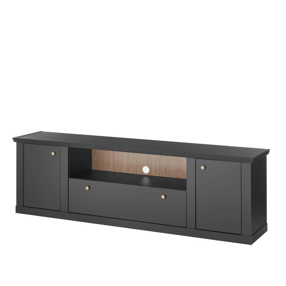 Lowboard Enjta in Schwarz matt 205 cm breit