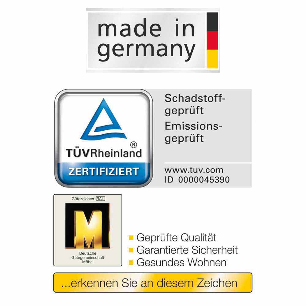 Nachtkommode Yanus aus Eiche mit LED Beleuchtung (2er Set)