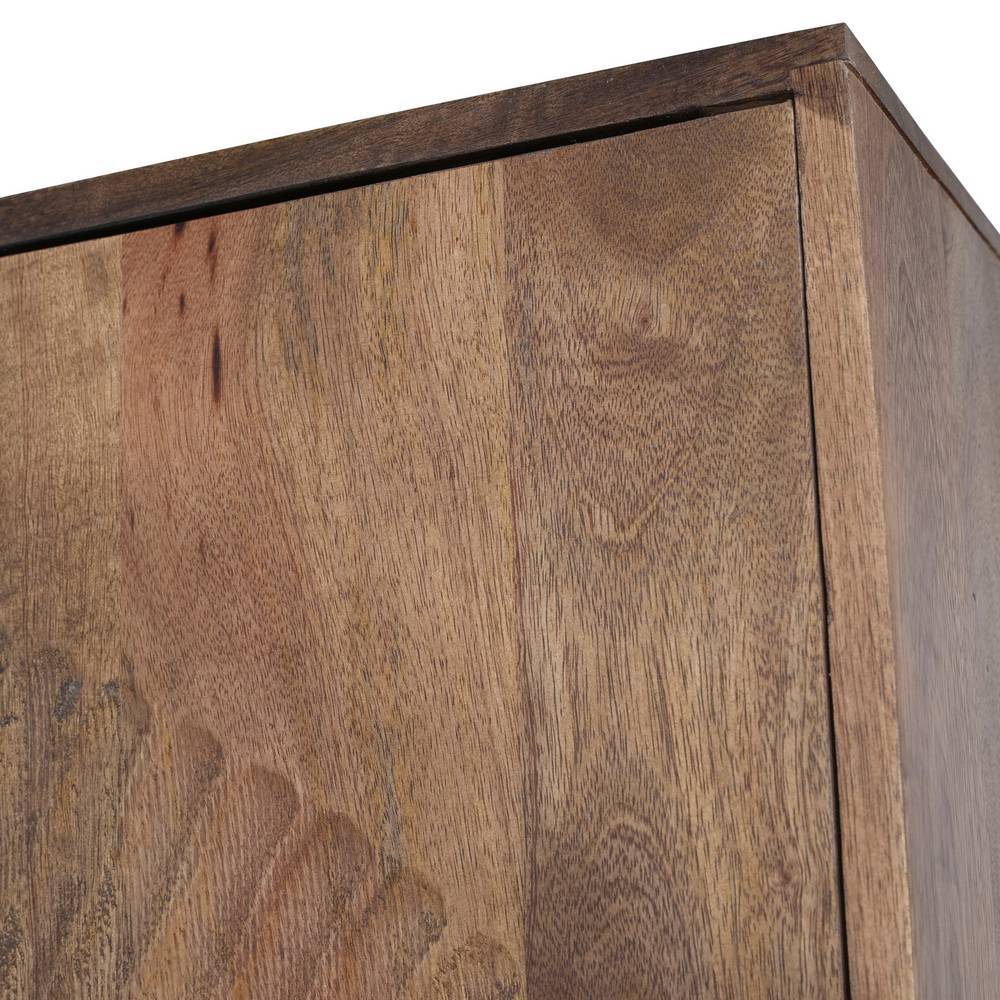 Highboard Ostora aus Mangobaum Massivholz mit Mandala Motiv
