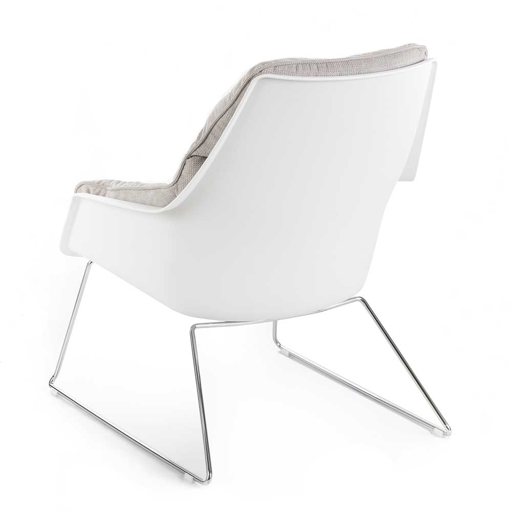 Retro Design Loft Sessel Musashy mit Bügelgestell aus Metall (2er Set)