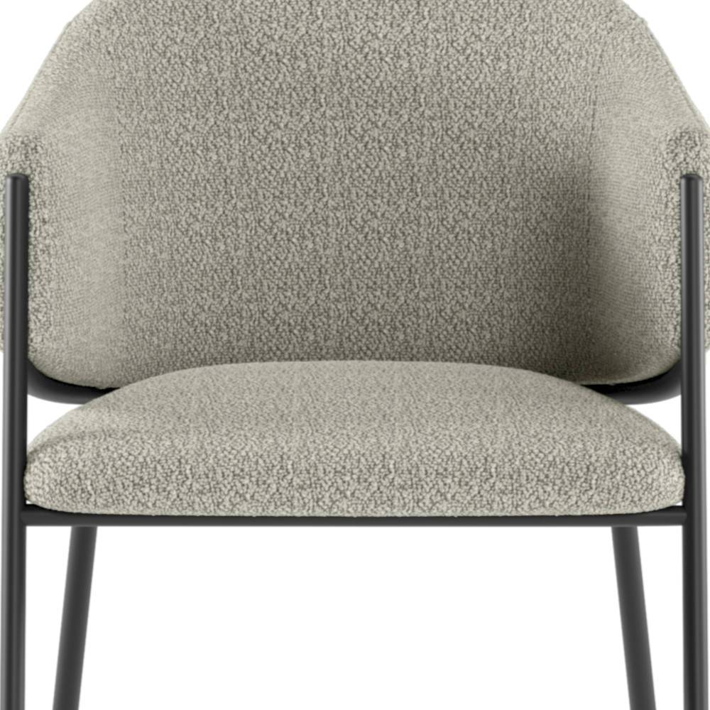 Polsterstuhl Esszimmer Aury mit Armlehnen aus Boucle Stoff (2er Set)