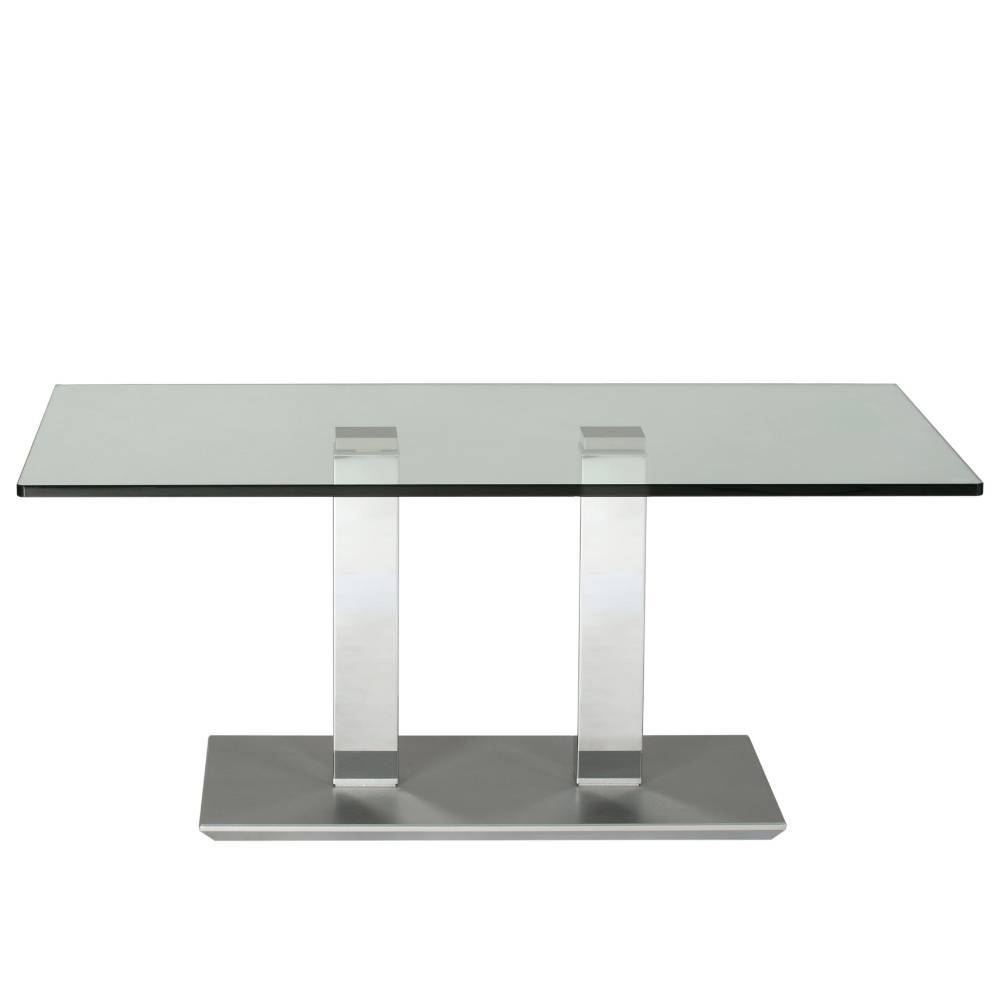 Wohnzimmertisch Atlona 110 cm breit mit Glasplatte