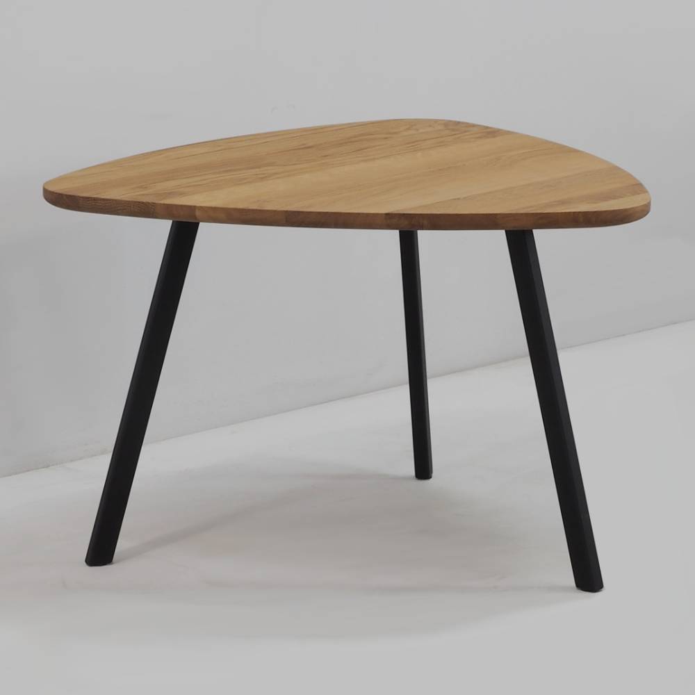 Beistelltisch Sofa Lowellsa aus Eiche Massivholz in Wankelform