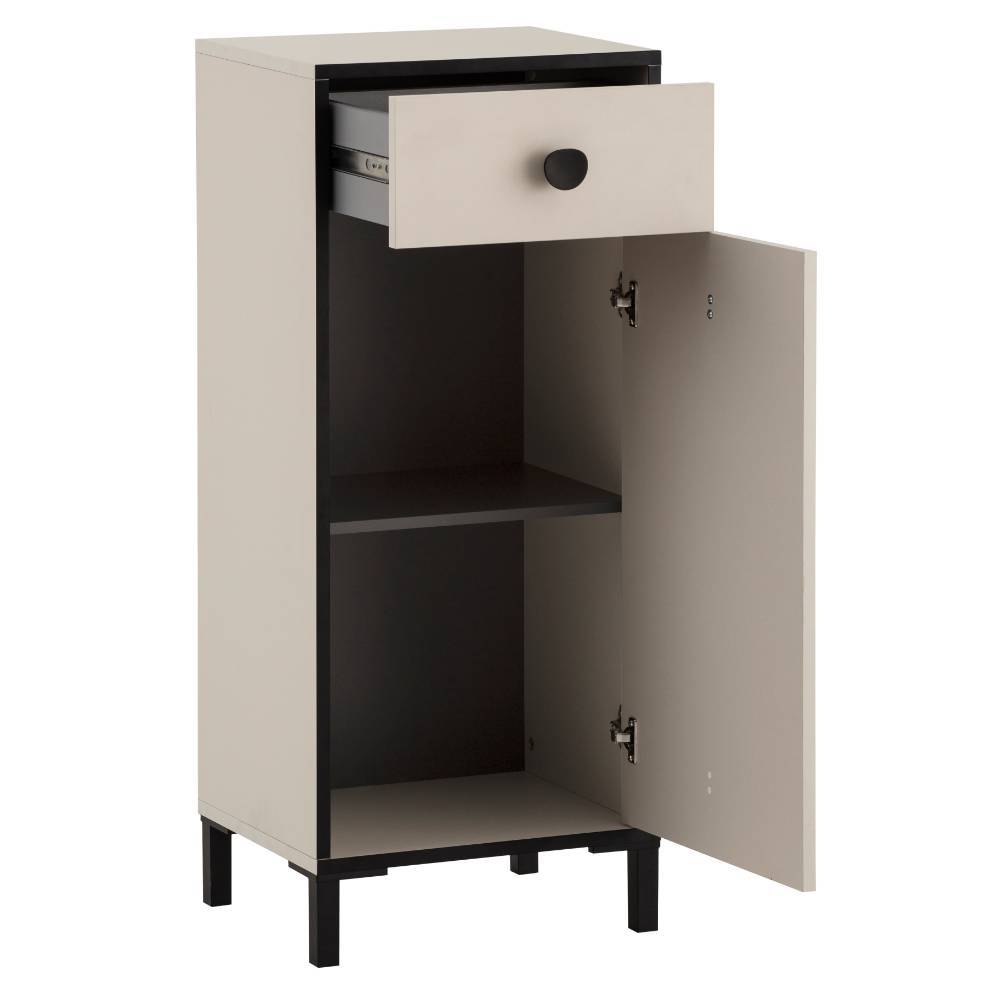 Badschrank Isabelona in modernem Design mit einer Schublade