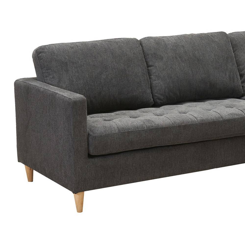Wohnzimmer Couch Salida in Dunkelgrau Rücken echt bezogen