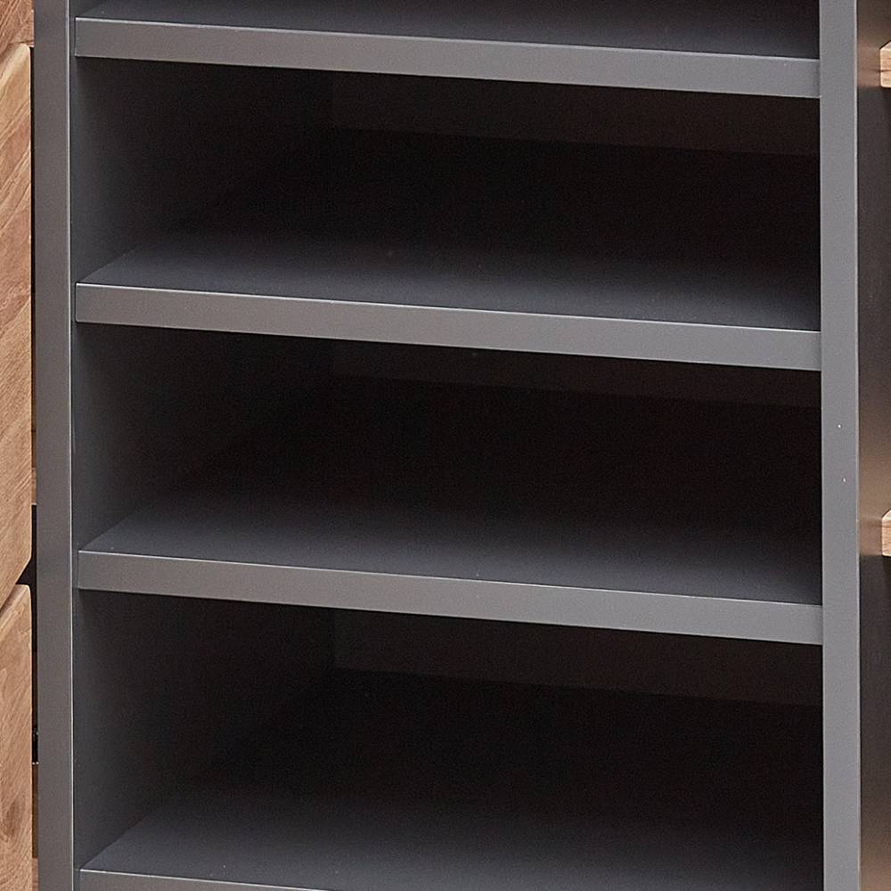 Schuhschrank Tablonero in Dunkelgrau und Wildeichefarben