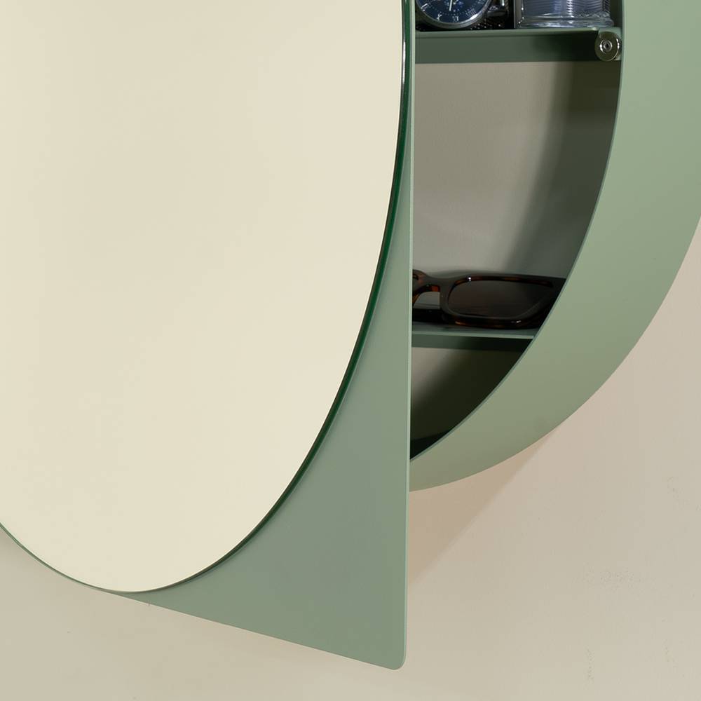 Badezimmerspiegelschrank Space in Graugrün 55 cm breit