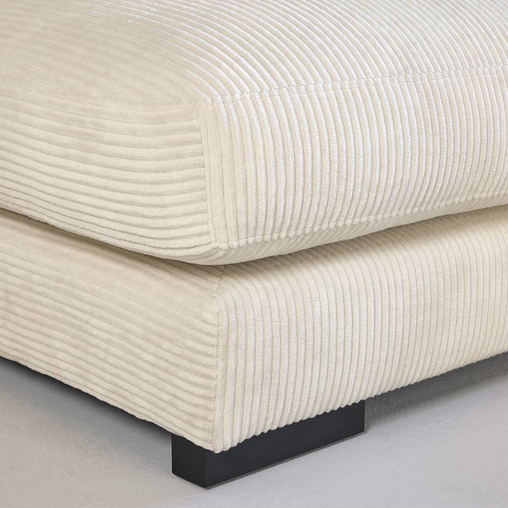 Ecksofa Crocetta in Offwhite aus Cord