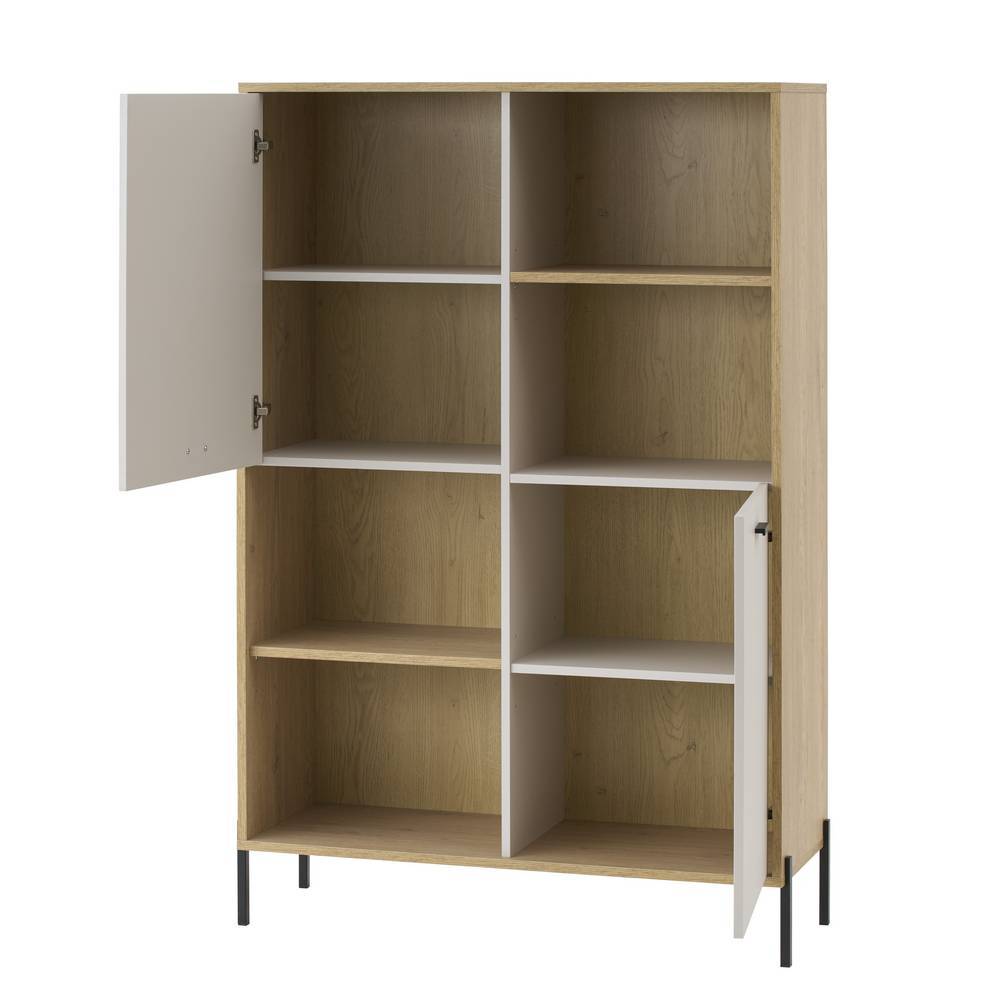 Wohnzimmerschrank Zimena in Eichefarben mit Drehtüren