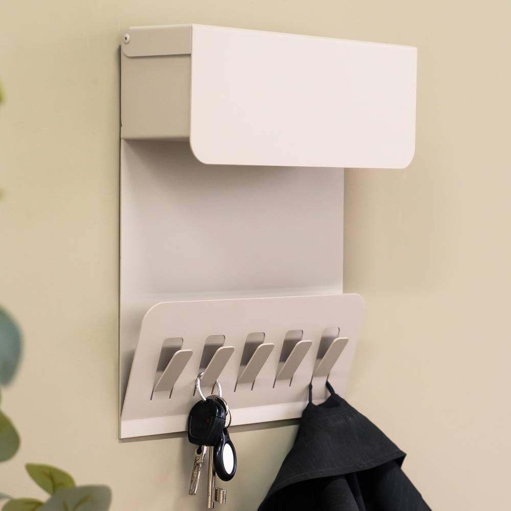 Wandgarderobe Yusephia aus Stahl mit 5 Kleiderhaken