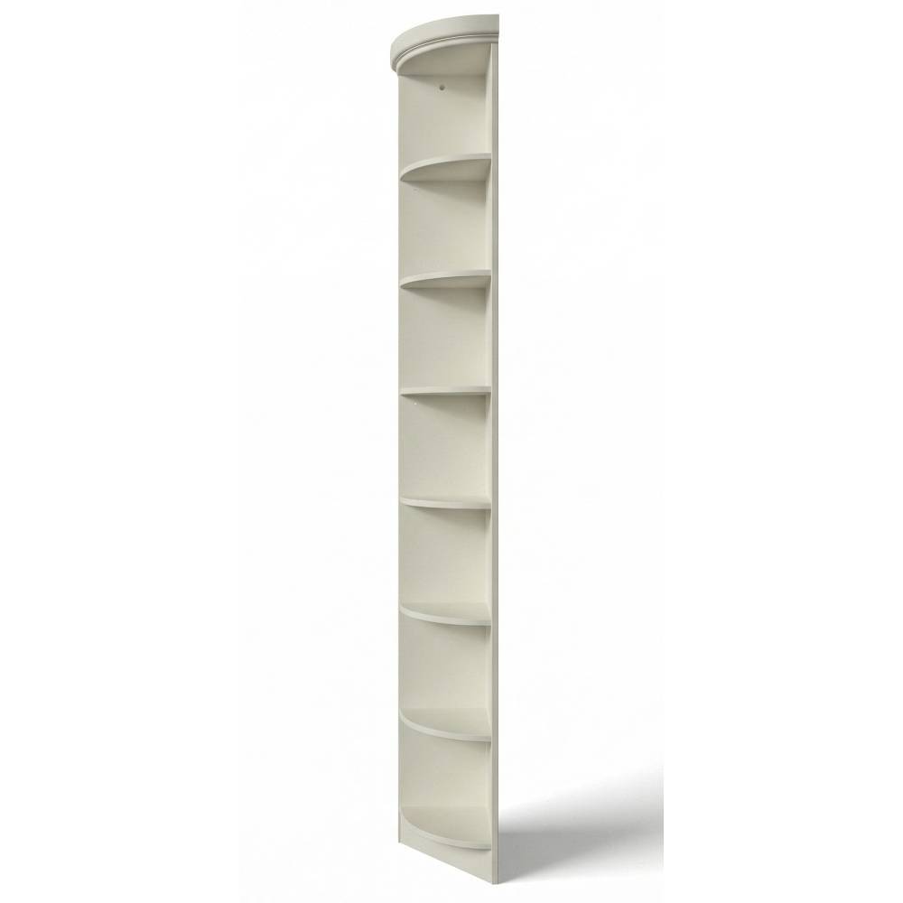 Landhausstil Eck Regal Phil 220 cm hoch in Cremeweiß