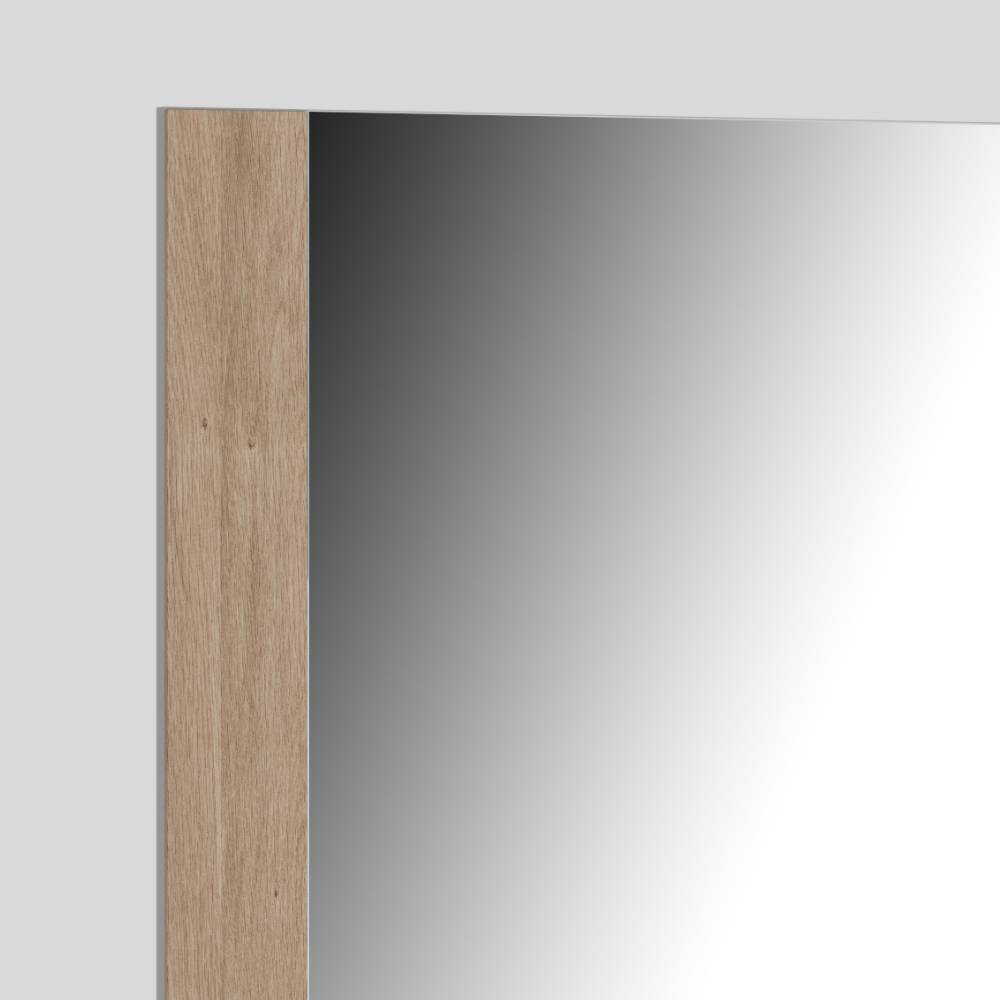 Wandspiegel Fortlanda in Eiche Bianco und rechteckiger Form