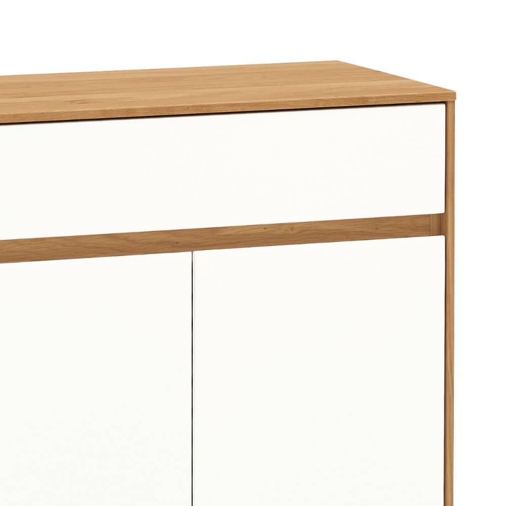Mehrzweckschrank Nikolas in Weiß und Eiche Bianco