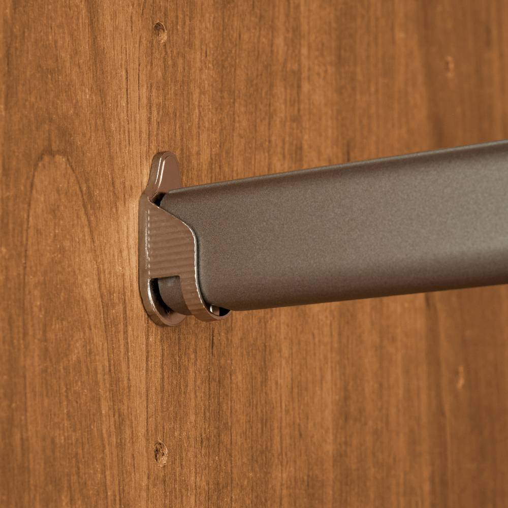 Kleiderschrank mit Glasfront Merkur in Eiche Bianco und Dunkelbraun