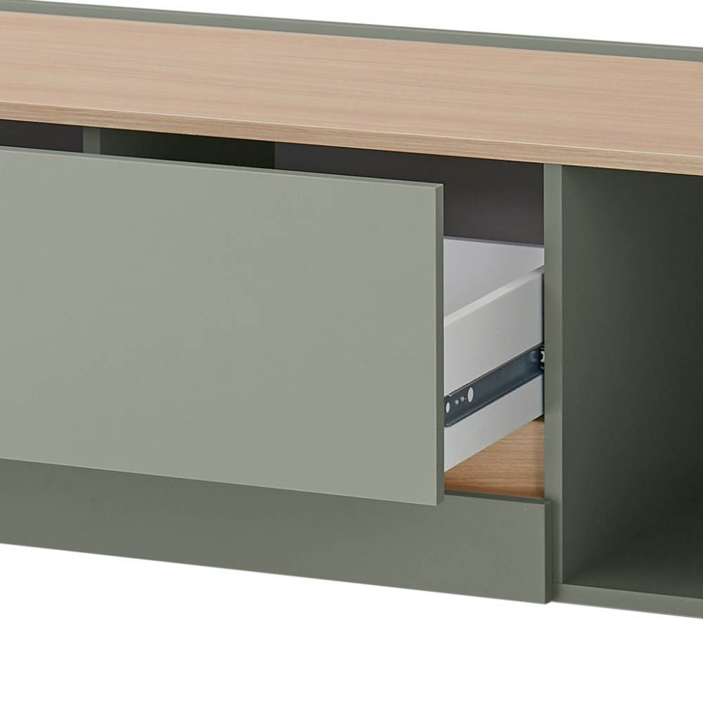 TV Lowboard Ulfava in Graugrün 170 cm breit