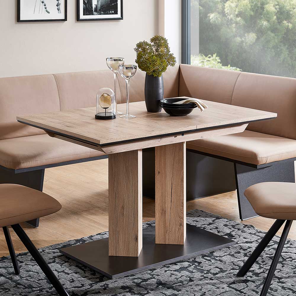 Säulentisch Bai in Wildeiche Holzoptik modernes Design