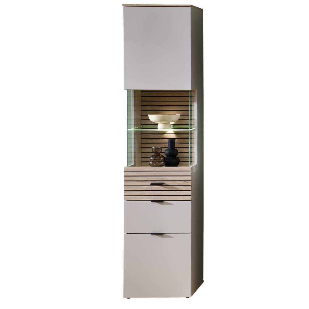 Stauraumvitrine Jasefiana mit LED Beleuchtung in modernem Design