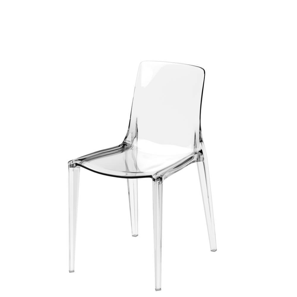 Esszimmerstuhl Nibal Transparent aus Kunststoff (4er Set)