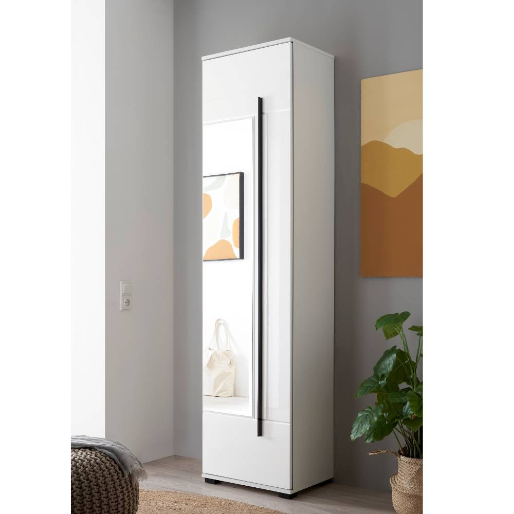 Dielenkleiderschrank Fricossa mit Spiegeltür Hochglanz