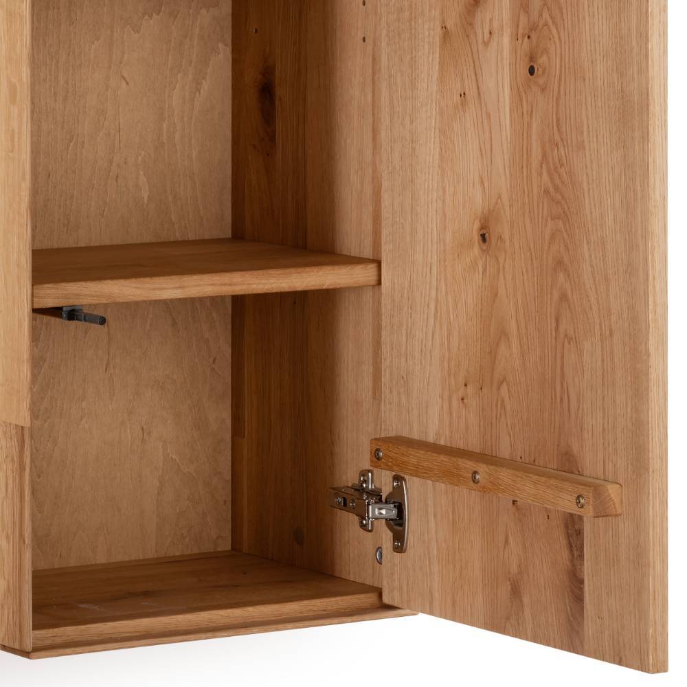 Wandschrank Torfaen aus Wildeiche Massivholz 125 cm hoch
