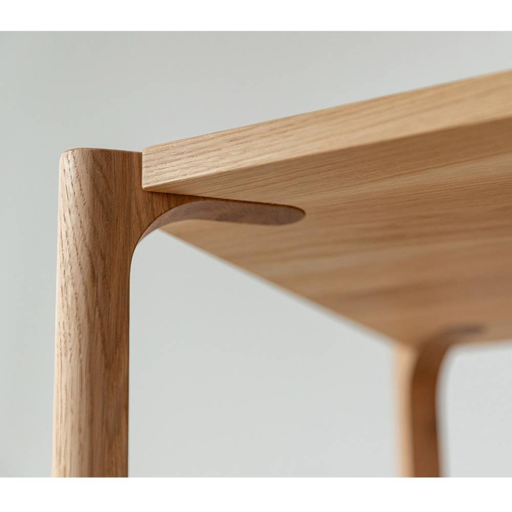 Massivholzregal Gravura aus Eiche Massivholz 80 cm hoch