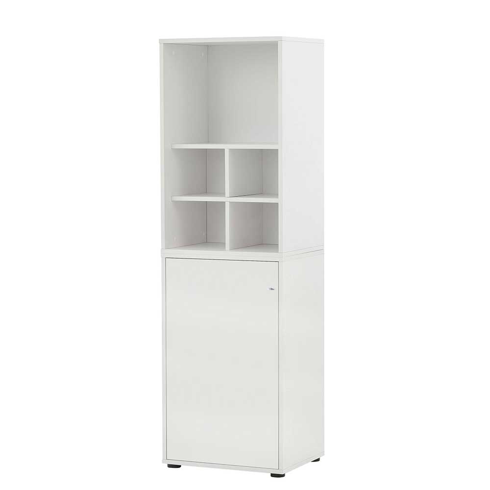 Aktenordnerschrank Damyant in Weiß mit herausnehmbarem Regalkreuz