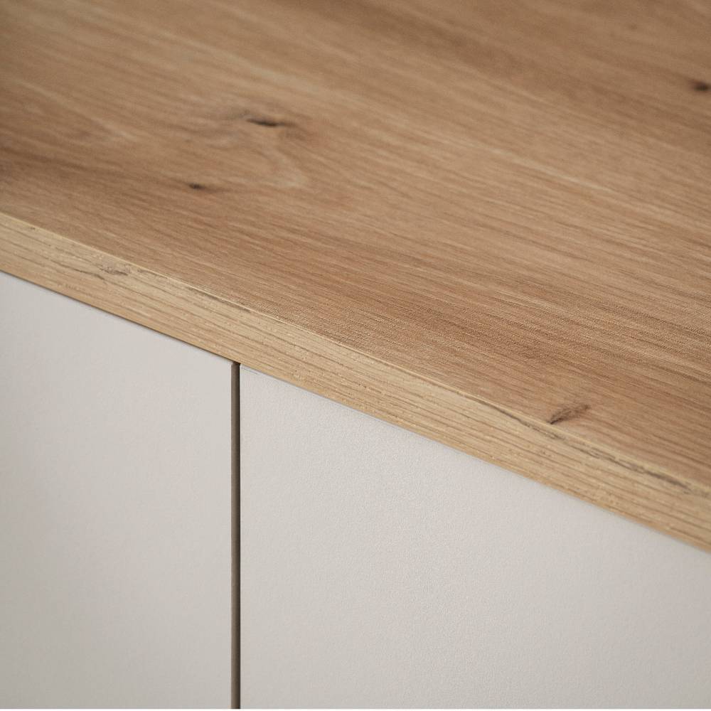 Highboard Vitrine Ikba mit Glastüren 164 cm breit