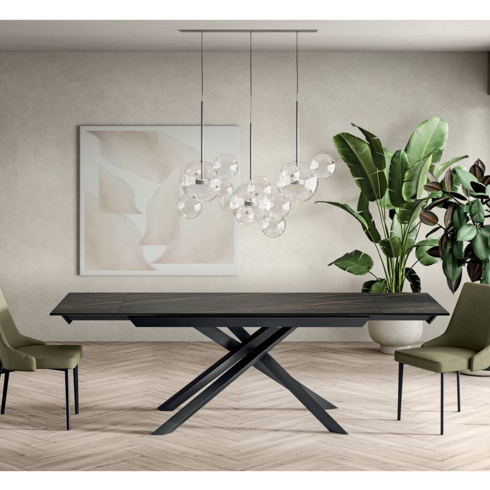 Esszimmer Tisch Fredoco mit Keramik Oberfläche in Marmor Optik