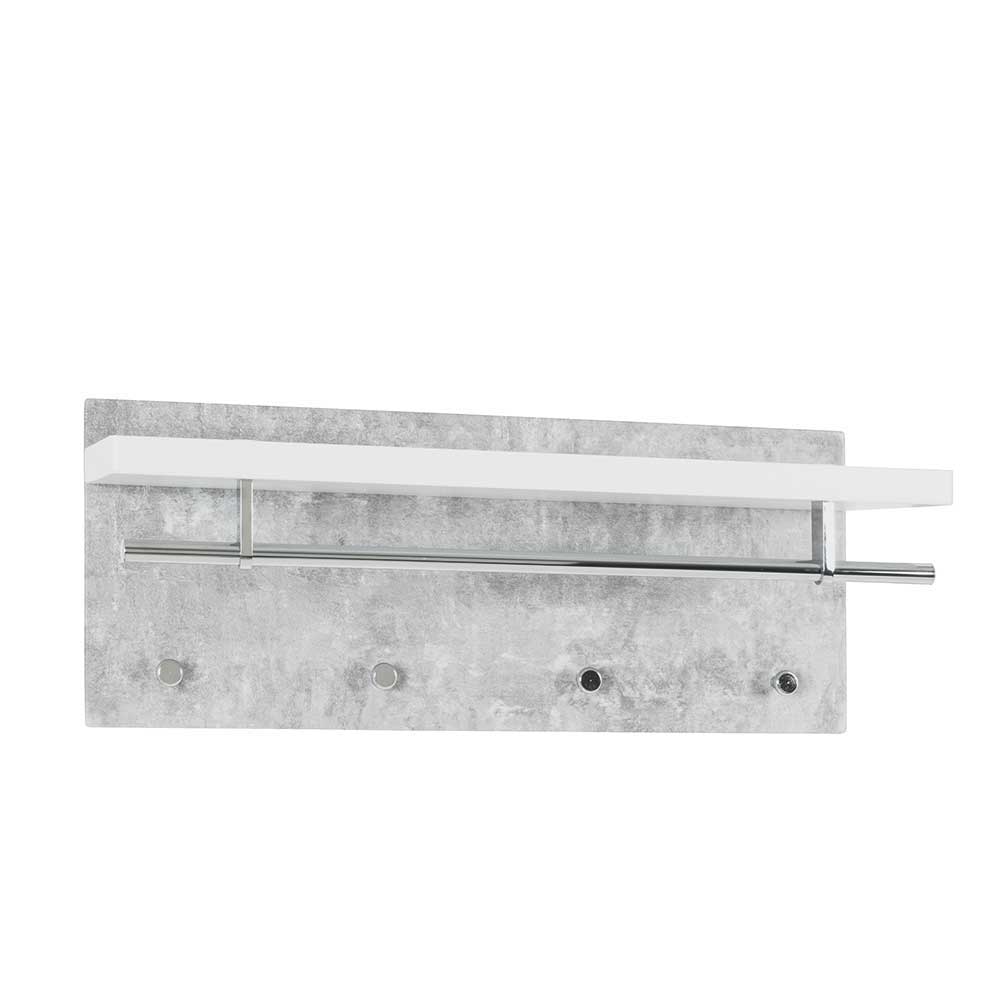 Wandgarderobe Cabinar in Beton Grau und Weiß 75 cm breit