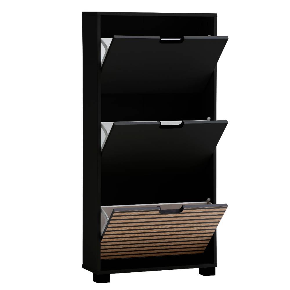 Schuhklappenschrank Enija 20 cm tief mit drei Schuhwalzen