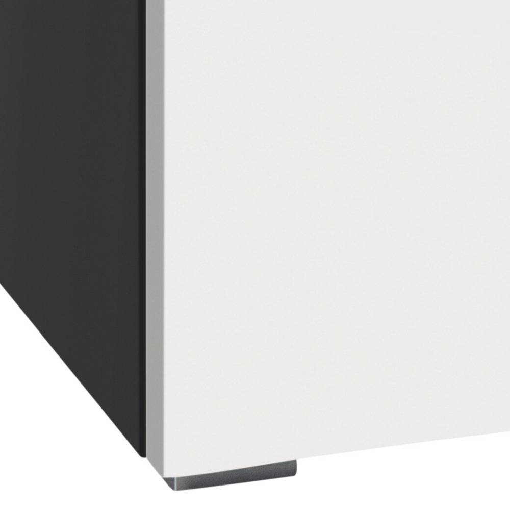 Schubladenkommode Middle in modernem Design - Weiß und Anthrazit