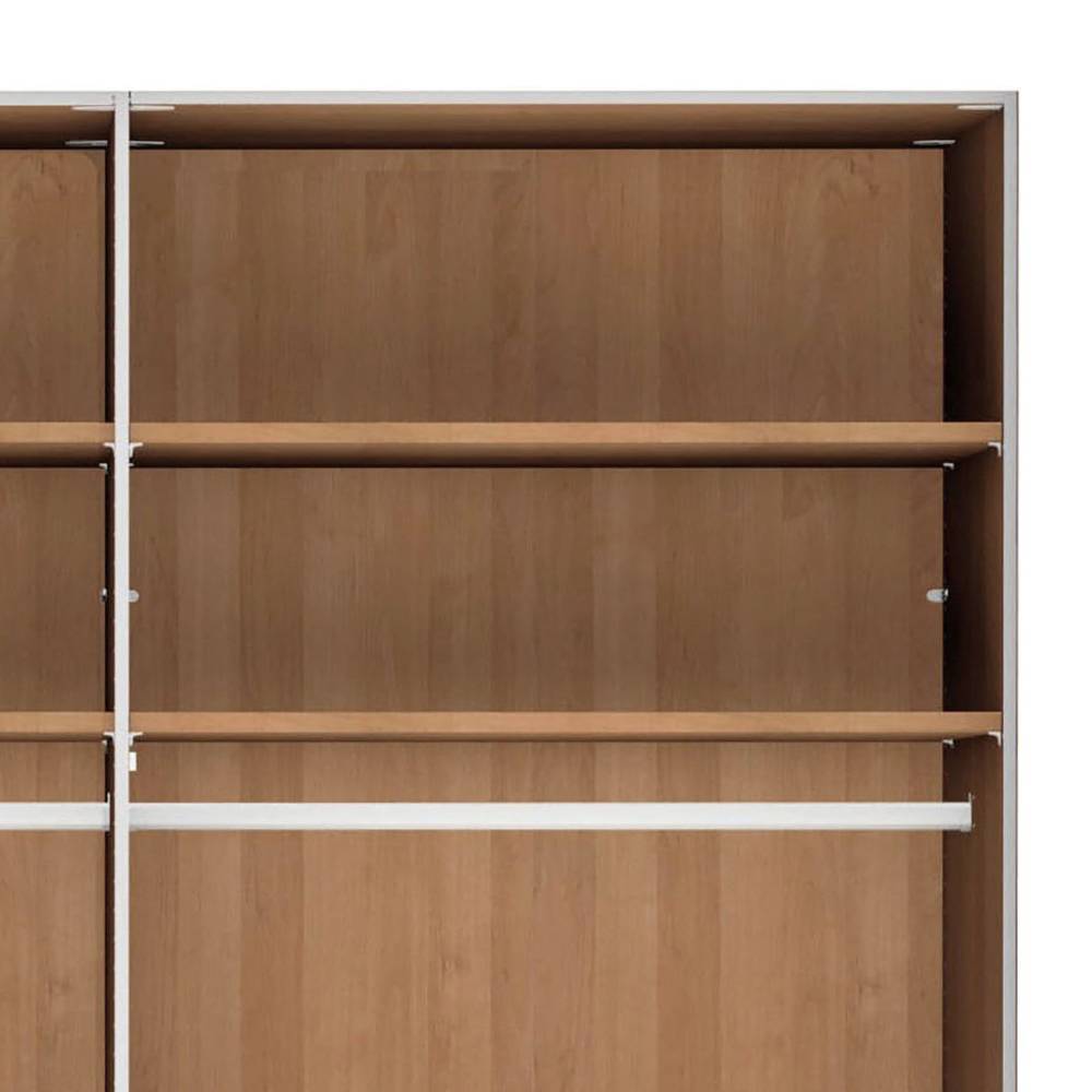 Drehtürschrank Merkur in modernem Design mit drei festen Kleiderstangen